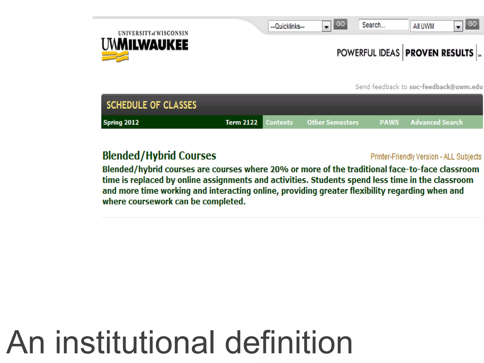 An institutional definition
 