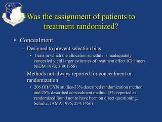 Concealed Randomization UTHSC Journal Club-Critical Appraisal of an Article onTherapy.ppt