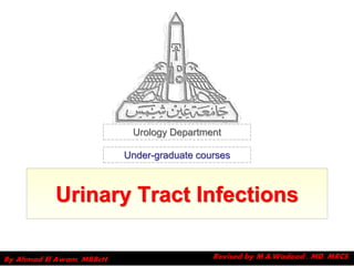 Urology Department

                          Under-graduate courses



           Urinary Tract Infections

By Ahmad El Awam, MBBcH                     Revised by M.A.Wadood , MD, MRCS
 