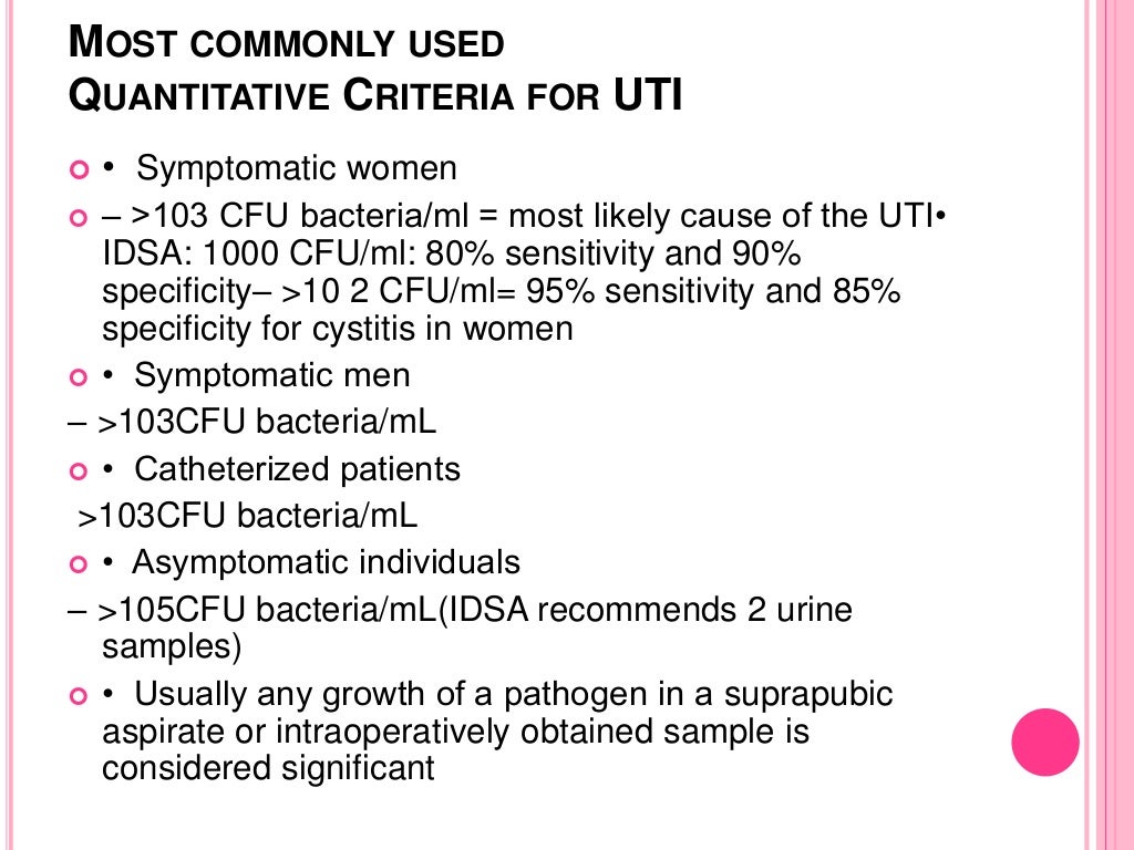 Uti and lab diagnosis