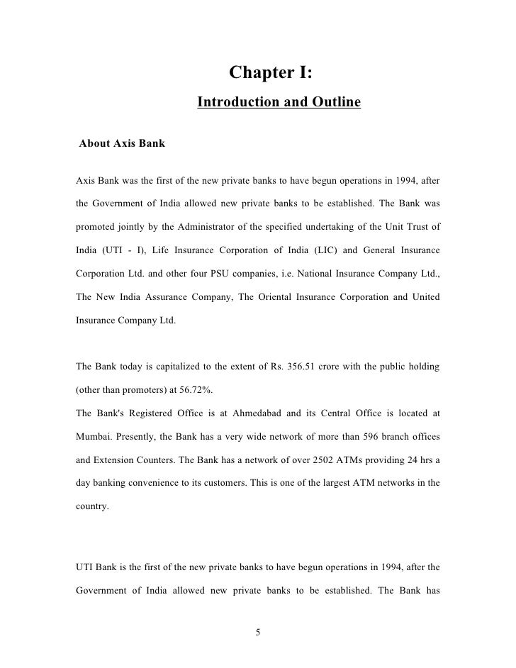 Uti bank to axis bank" a study in customer awareness