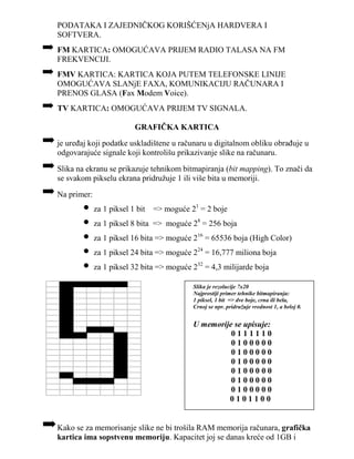 Uticaj komponennata na performanske racunara | PDF