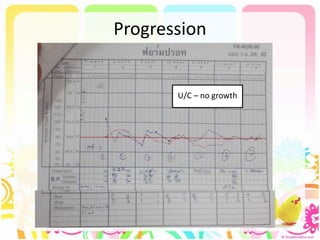 Progression
U/C – no growth
 