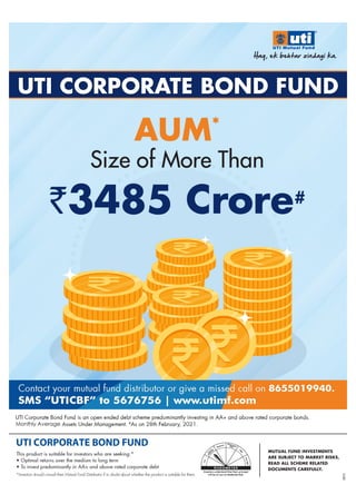 UTI Corporate Bond Fund - AUM