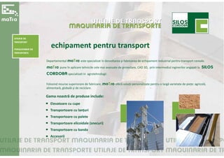 Utilaje de transport (Rumanian)
