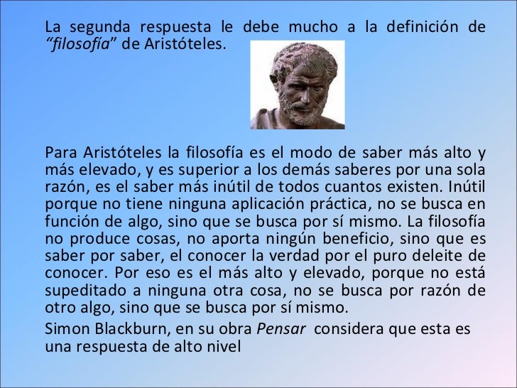 Utilidad de la Filosofía