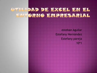 esteban Aguilar
Estefany Hernández
Estefany pareja
10º1
 