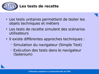 Utilisation optimale et professionnelle de PHP