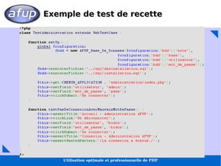 Utilisation optimale et professionnelle de PHP