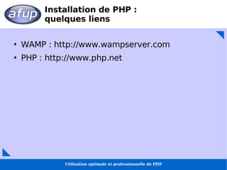 Utilisation optimale et professionnelle de PHP