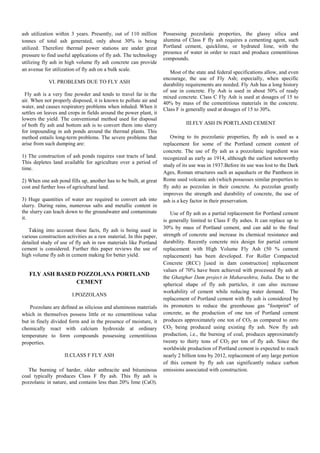 Utilisation of Fly Ash in Cement Concrete | PDF
