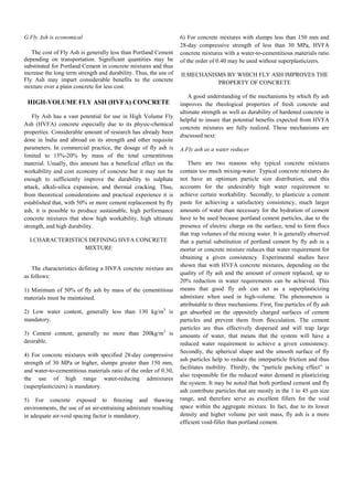 Utilisation of Fly Ash in Cement Concrete | PDF