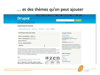 … et des thèmes qu'on peut ajouter




19/28 Utiliser Drupal | David Guigui | ©OSInet 2012
 