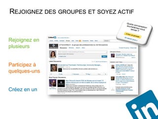REJOIGNEZ DES GROUPES ET SOYEZ ACTIF


Rejoignez en
plusieurs


Participez à
quelques-uns


Créez en un
 