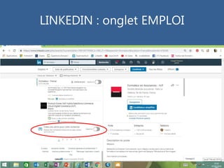 LINKEDIN : onglet EMPLOI
 