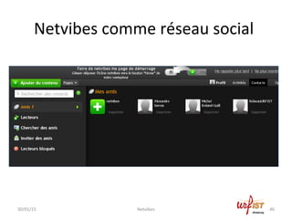 Netvibes comme réseau social
30/01/15 Netvibes 46
 