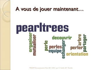 A vous de jouer maintenant… TRAAM Documentation Nice 2011 2012  par C. Soubic & F. Rondet 