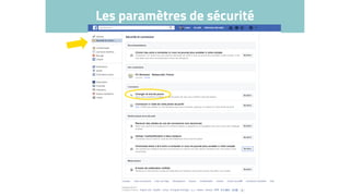 Les paramètres de sécurité
 