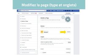 Modifiez la page (type et onglets)
 
