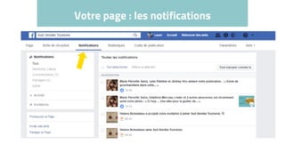 Votre page : les notifications
 