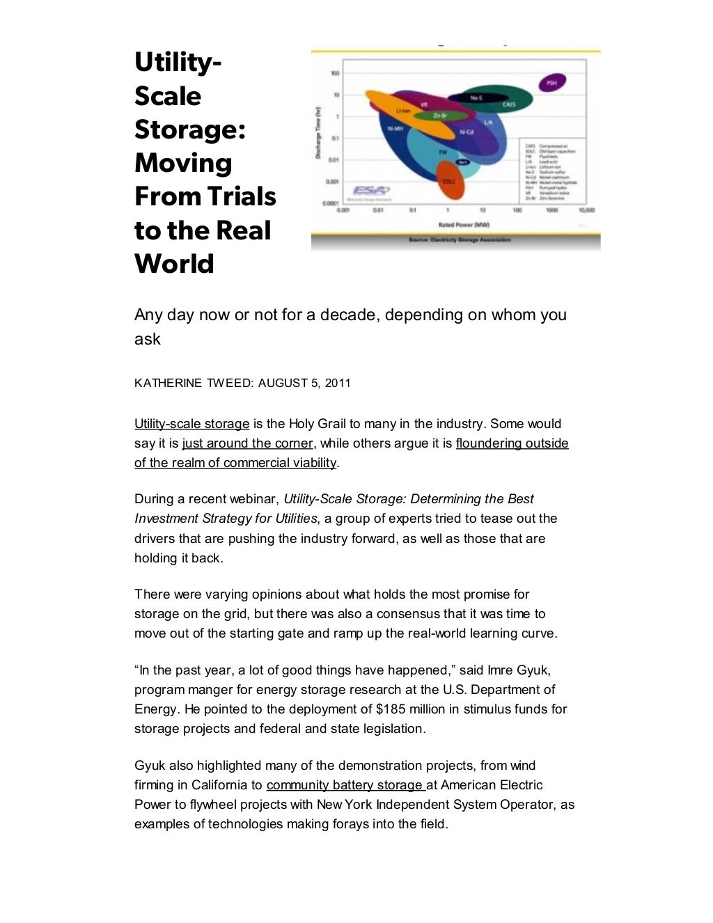 Utility scale storage moving from trials to the real world - greente…
