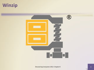 Discovering Computers 2012: Chapter 8 3
Winzip
 