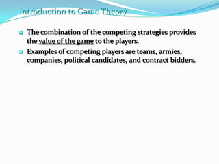 Utility and game theory for schoolbook | PPTX