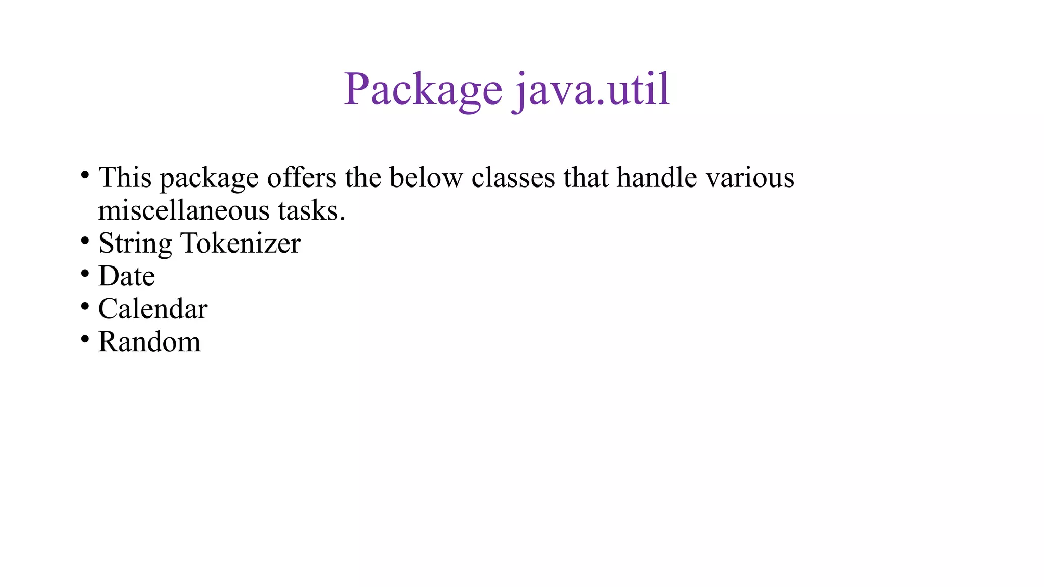 Utility classes | PPT