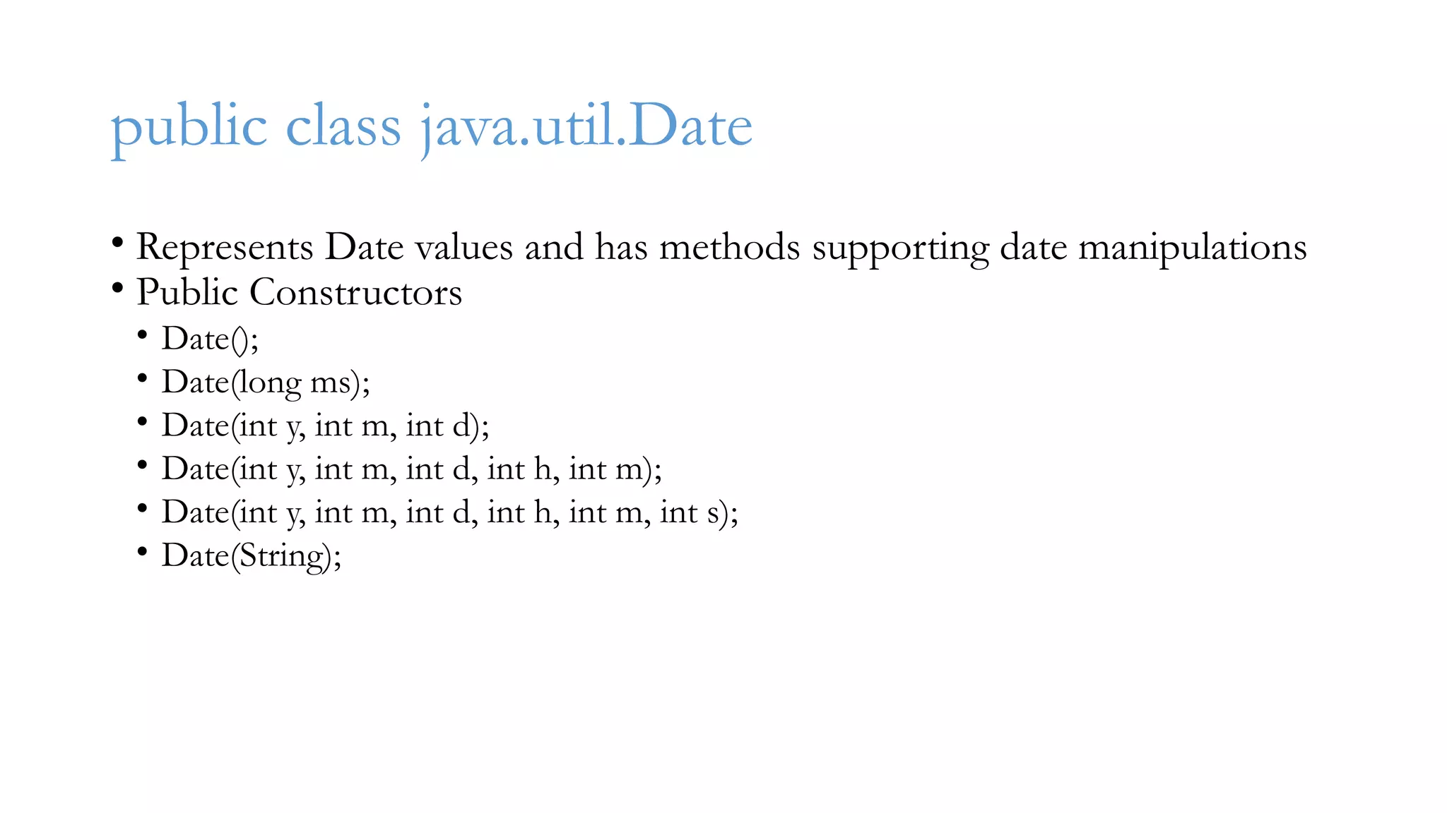 Utility classes | PPT