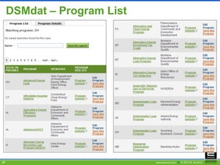 DSMdat – Program List




27                           www.esource.com || © 2012 E SOURCE
 