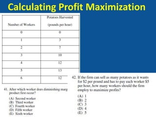 Calculating Profit Maximization