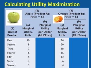 Calculating Utility Maximization