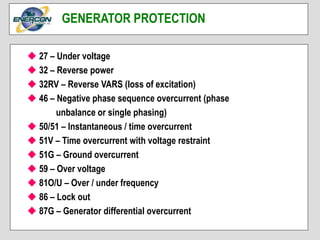 Generator Reverse Power Protection Device Utility & Generator Paralleling System | PPT