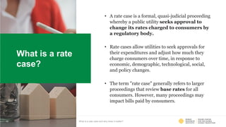 Rate Case Process Utility Rate Cases 101 How Local Governments Can Address Rising ...