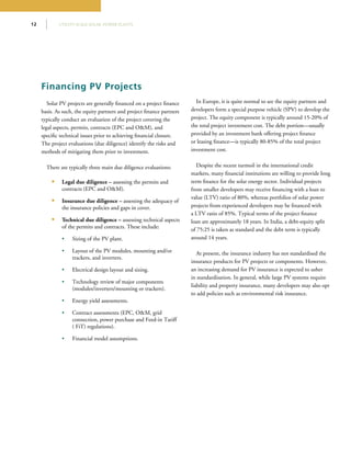 Utility scale solar power plants guide for developers and investors | PDF
