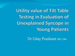 Dr Uday Prashant MD, DM

 