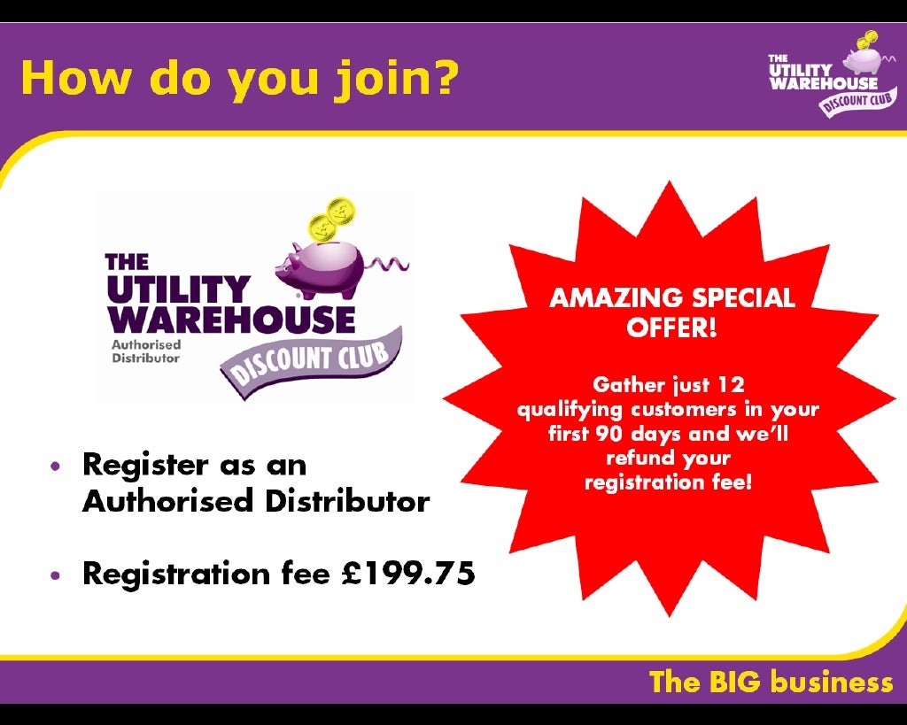 Utility Warehouse Business Opportunity