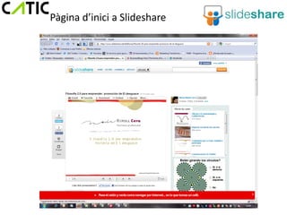 Pàgina d’inici a Slideshare
 
