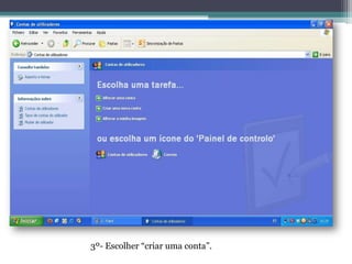 3º- Escolher “criar uma conta”.
 