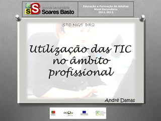 Educação e Formação de Adultos
                   Nível Secundário
                      2011.2012




     STC NG5 DR2




Utilização das TIC
     no âmbito
    profissional

                          André Damas
 
