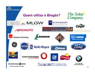 Quem utiliza o Biogás?

7

 