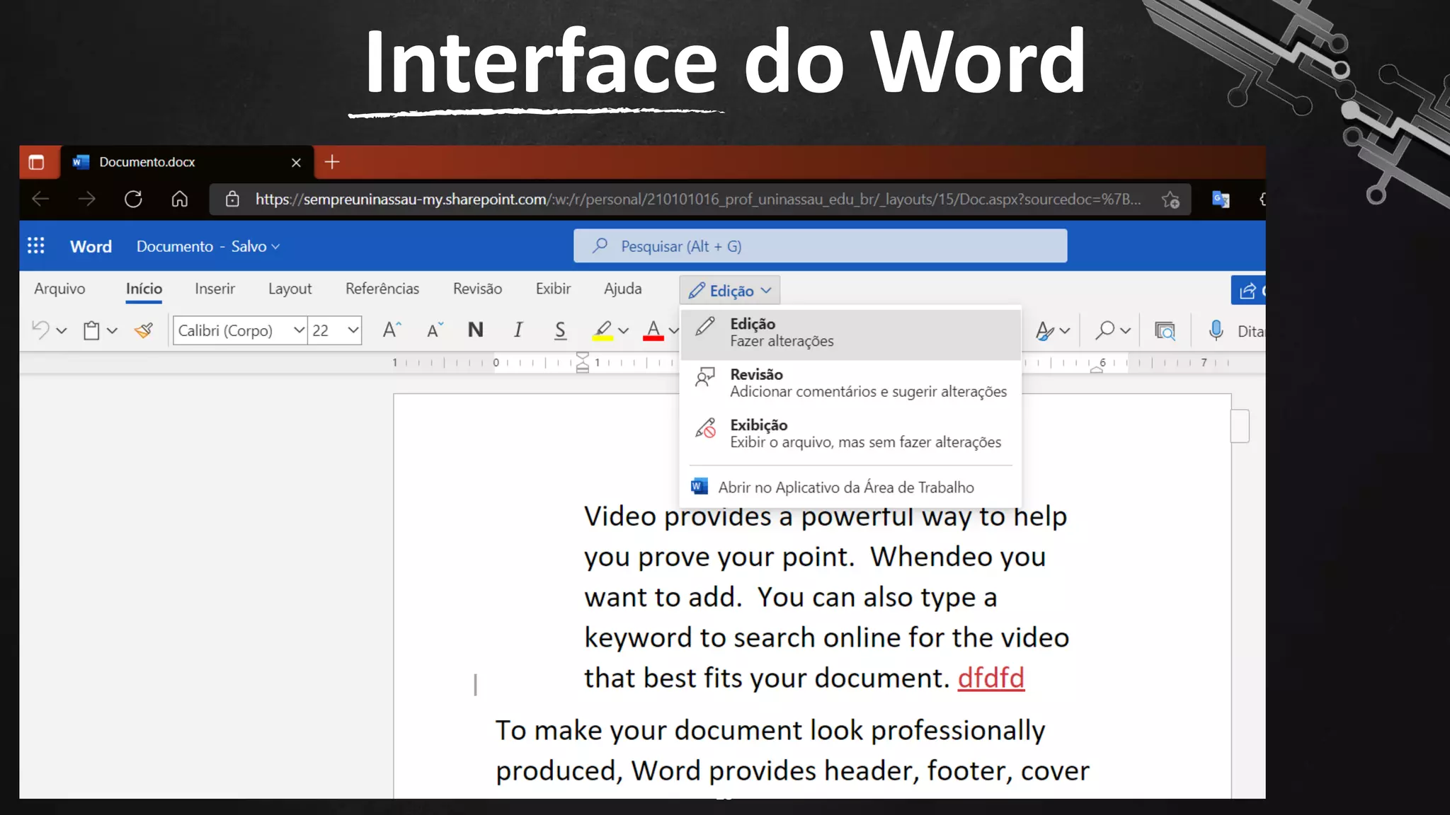 Interface do Word
19
 