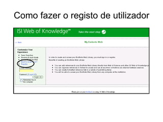 Como fazer o registo de utilizador
 