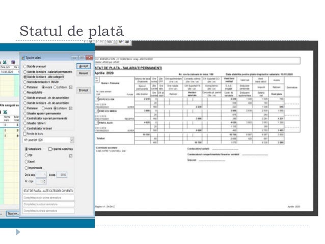 Utilizarea Calculatorului In Contabilitate Intocmirea Statului De