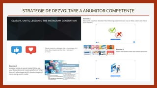 STRATEGIE DE DEZVOLTARE A ANUMITOR COMPETENȚE
 