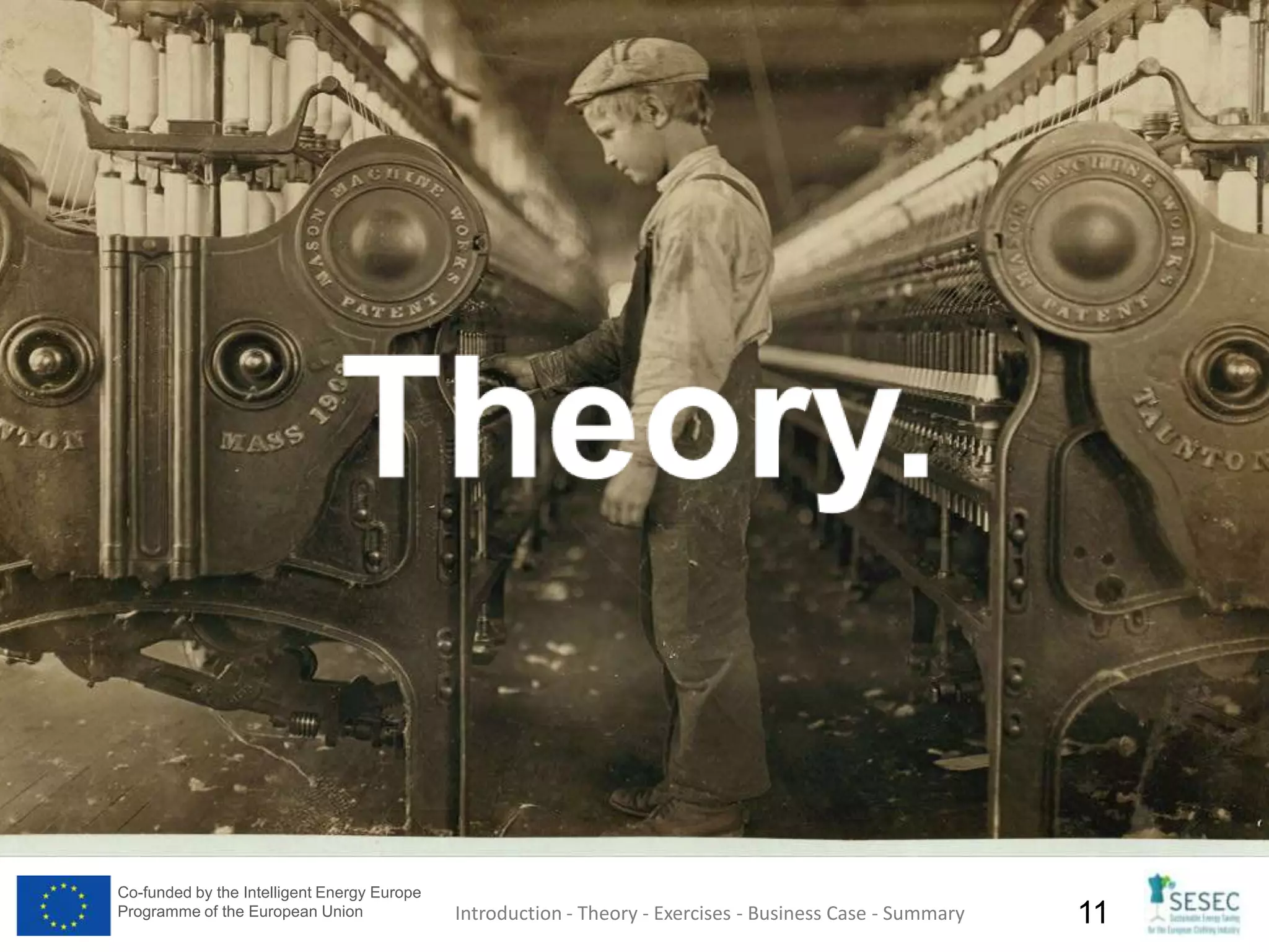 Co-funded by the Intelligent Energy Europe
Programme of the European Union 11Introduction - Theory - Exercises - Business Case - Summary
 