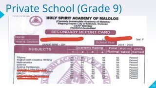 Private School (Grade 9)
53
 