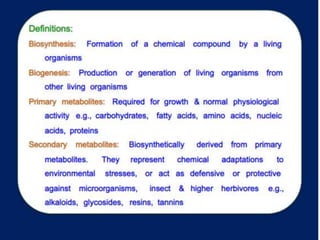 Utilization of radioactive isotopes in biosynthetic pathway Slide 3
