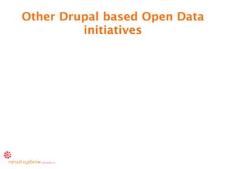 Other Drupal based Open Data
         initiatives
 