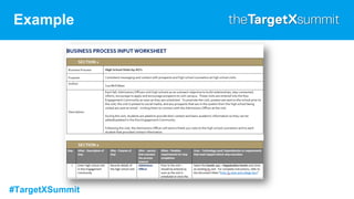 #TargetXSummit
Example
 